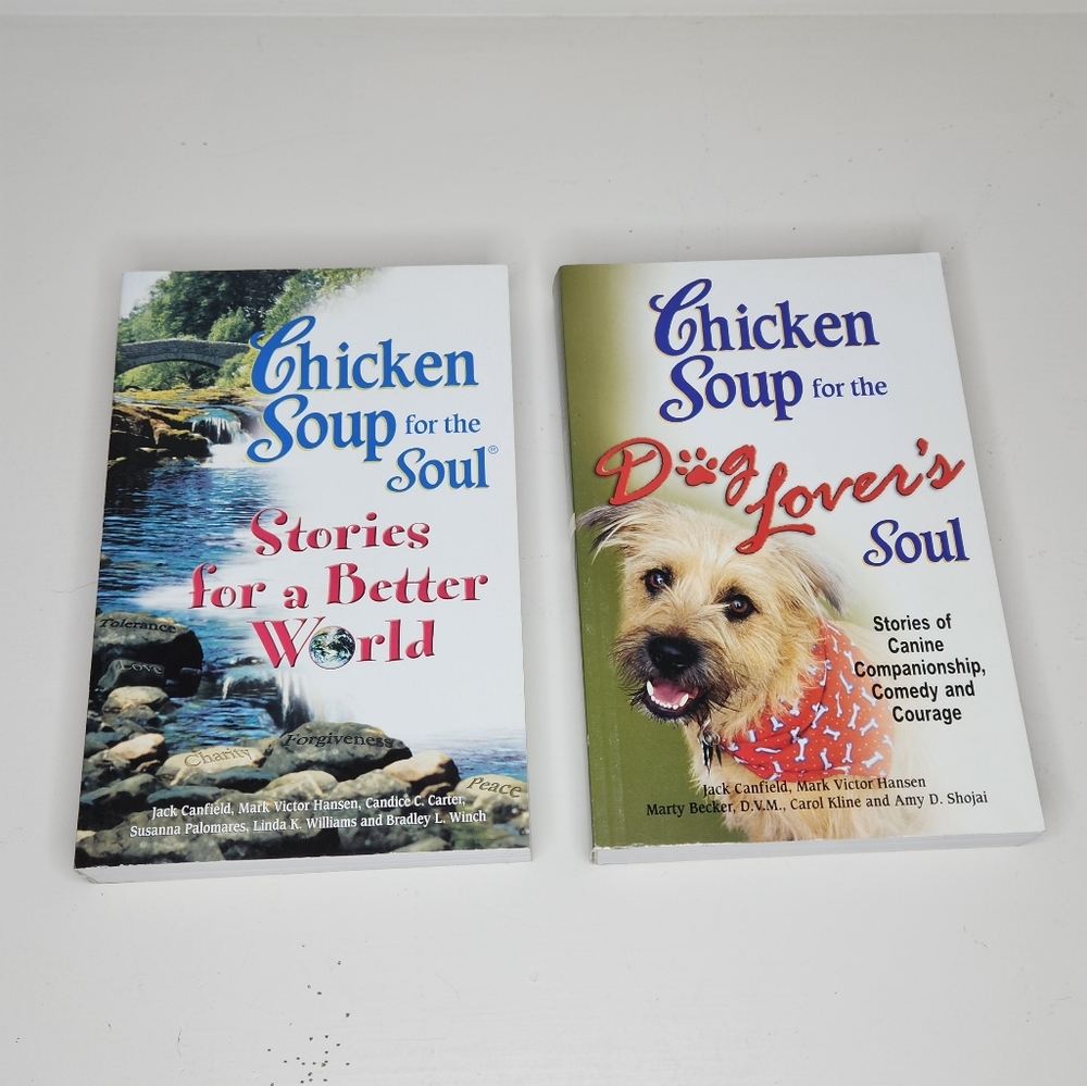 Chicken soup for the dog lovers soul paper back & chicken soup for the soup book